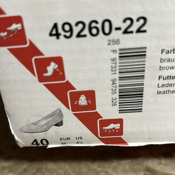 Rieker shoe,woman  leather,chunky heel 49260-22 size 6 NEW! Reg 140$ - Picture 13 of 14